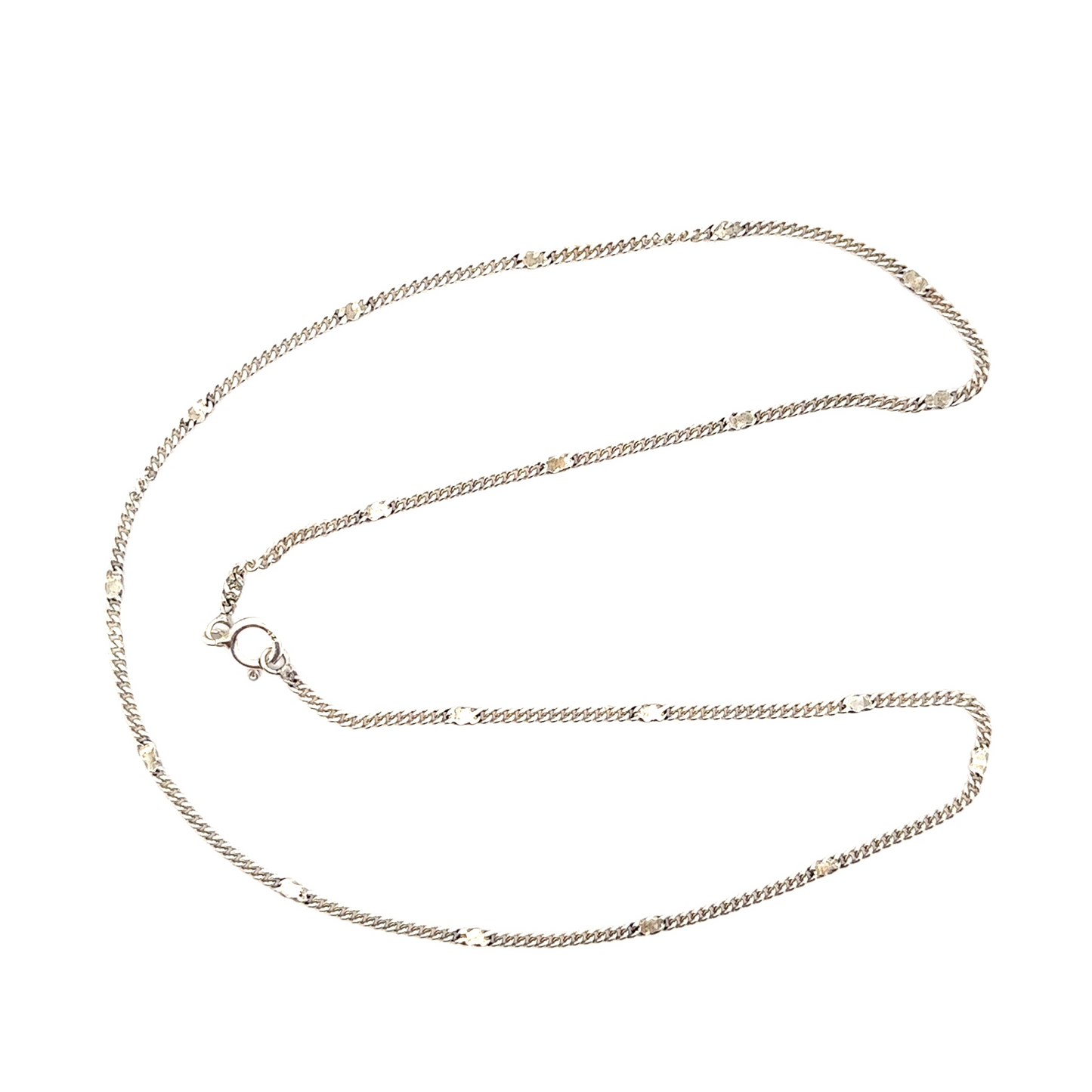 Silver Crystal chain necklace 1