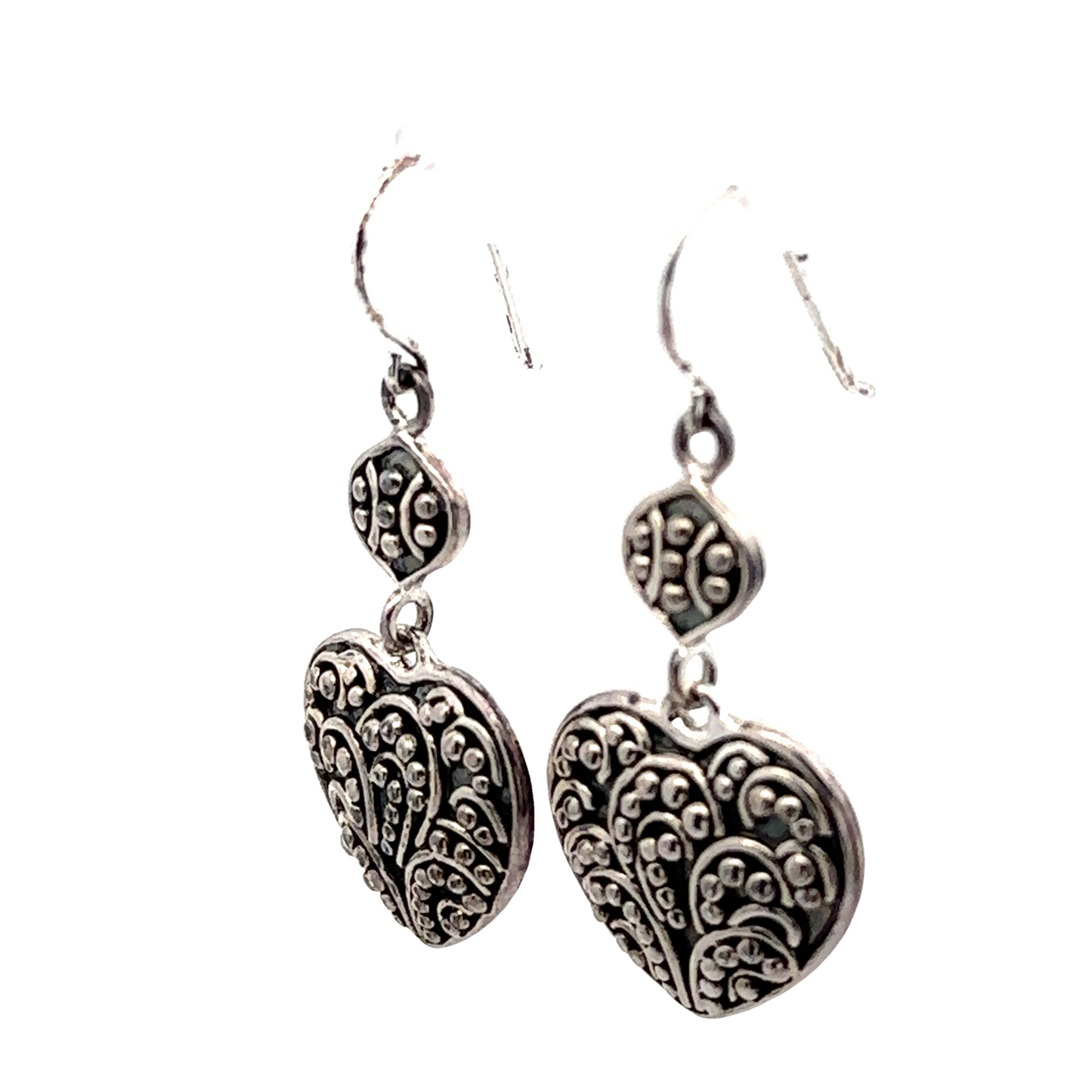 Sterling Silver Fishhook Earrings Side