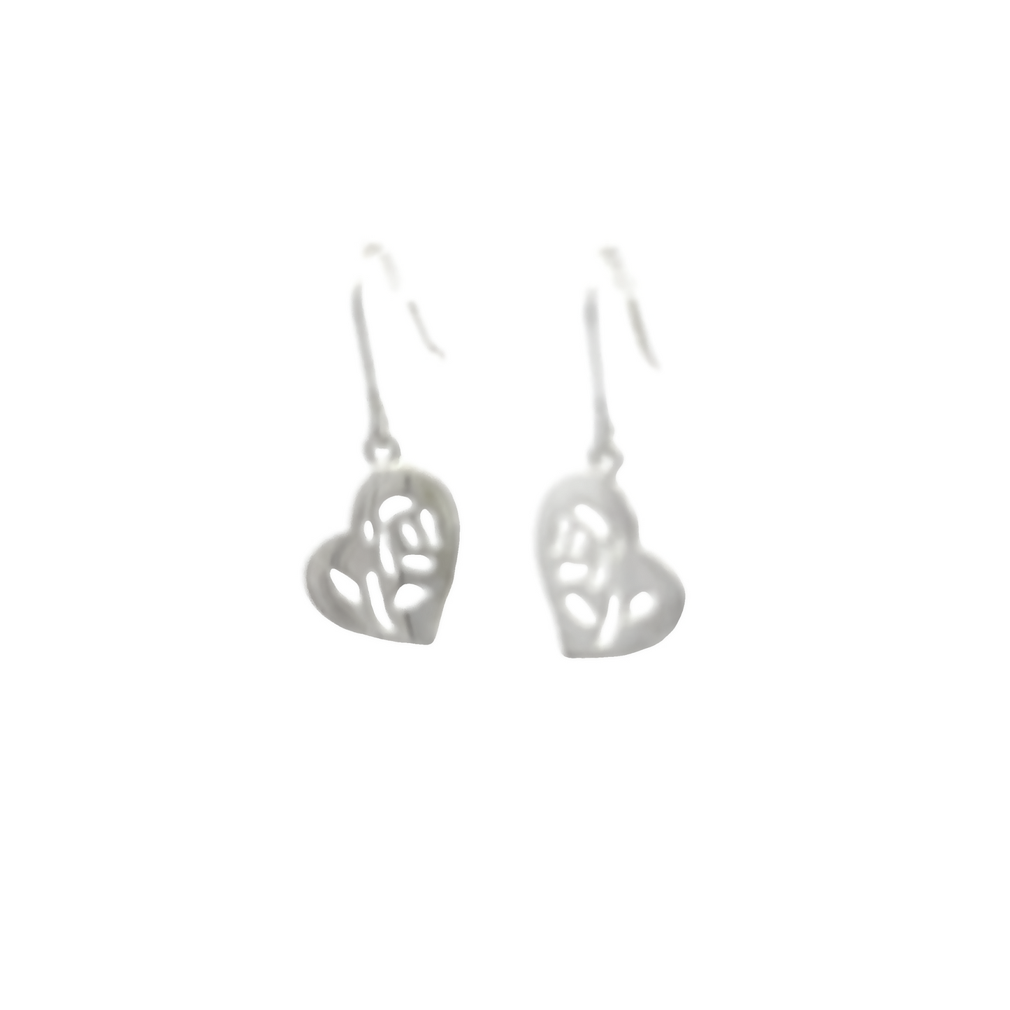 earrings sterling silver heart