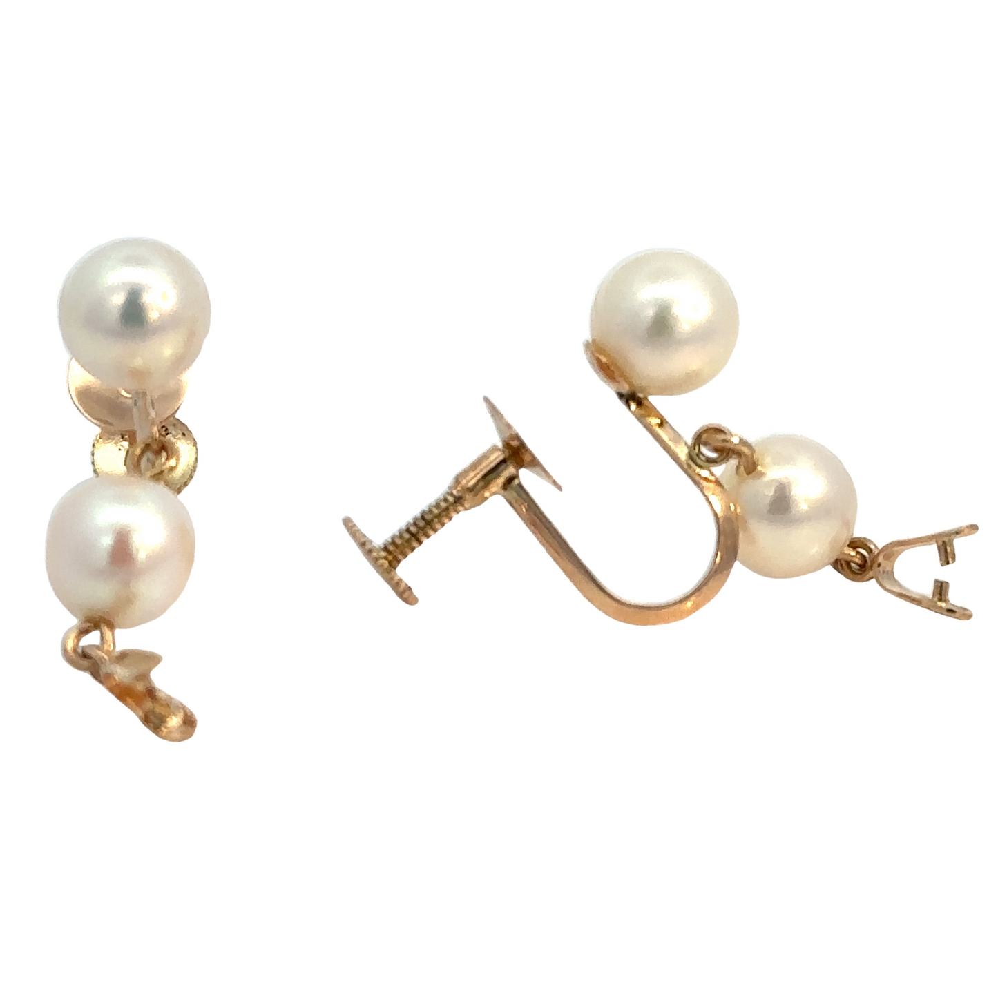 gold, pearl, earrings 2