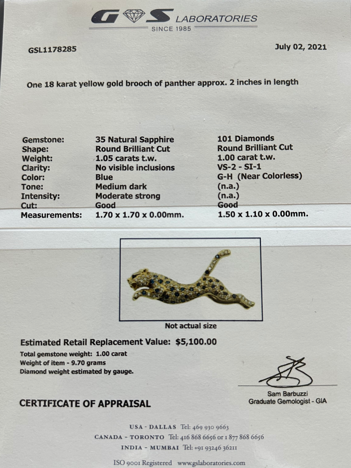 Blingy 1ct Diamond Panther Brooch