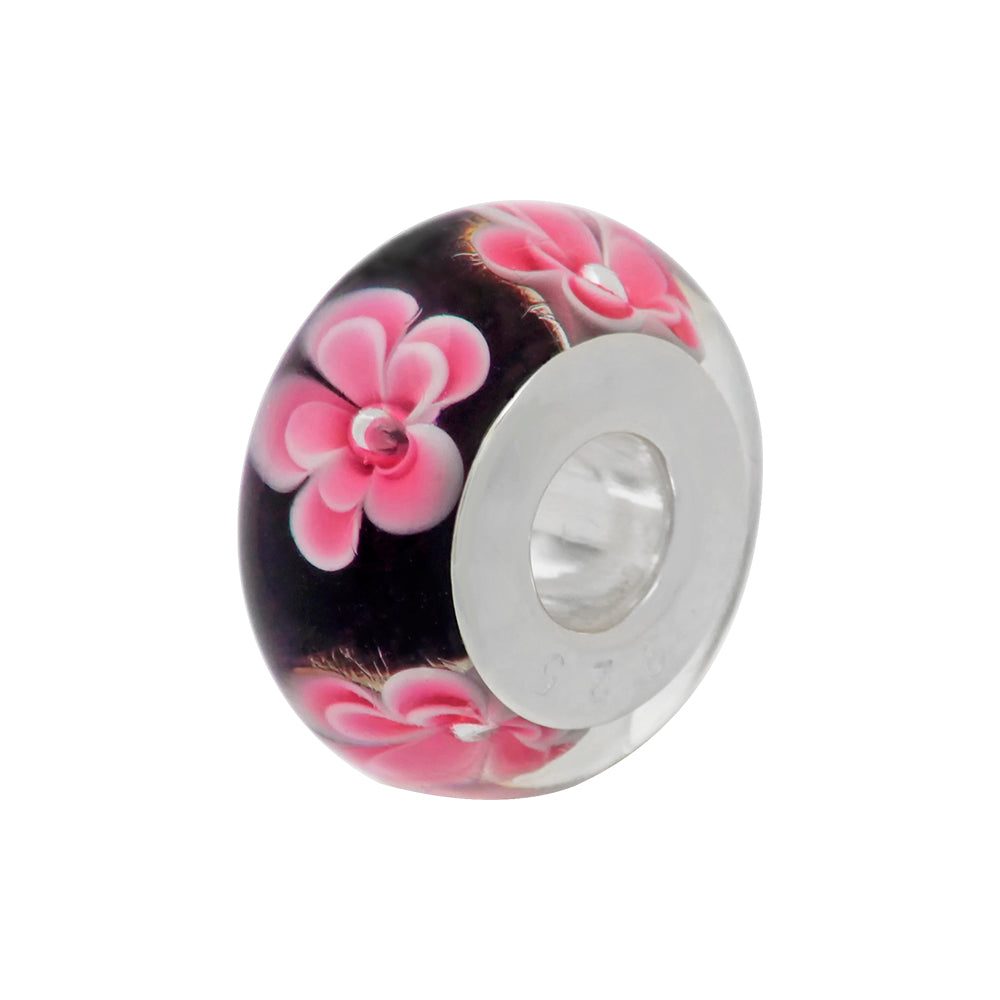 Cute Murano Glass sterling silver charm for bracelets and necklaces by Jewelery4u