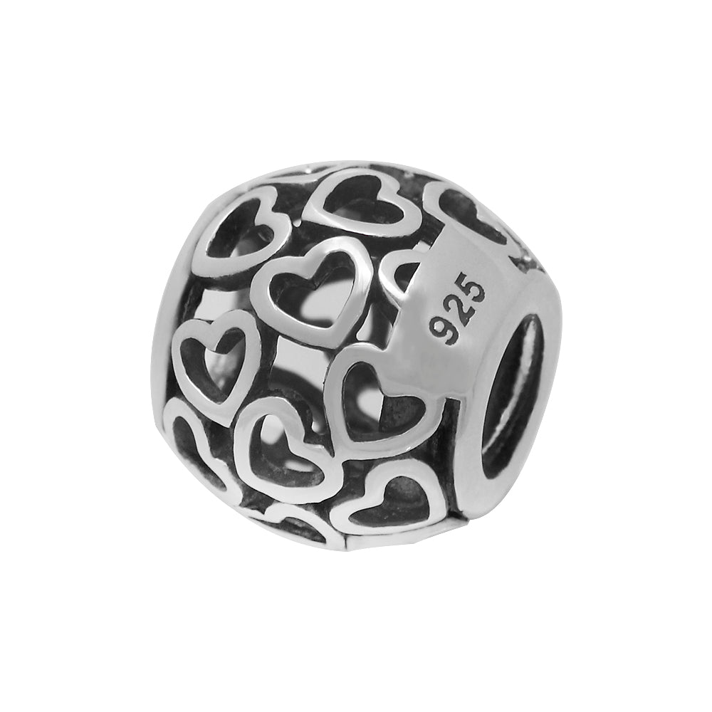 Cute Eternity sterling silver charm for bracelets and necklaces by Jewelery4u