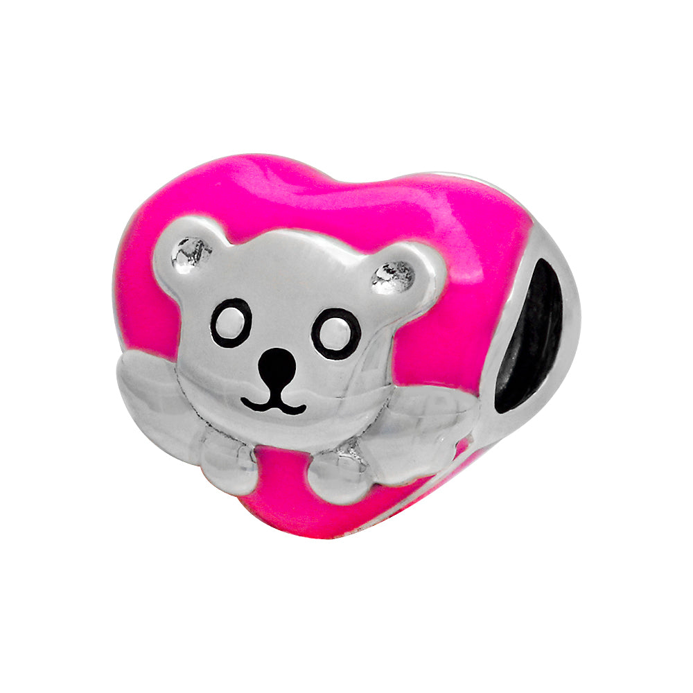 Cute Love sterling silver charm for bracelets and necklaces by Jewelery4u