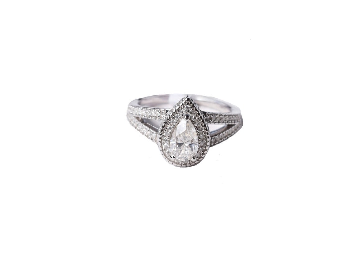 Moissanite Silver rings Bridal Engagement