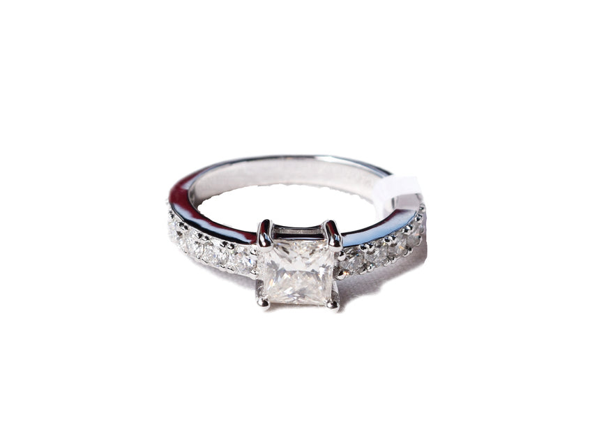Moissanite Silver rings Bridal Engagement 3