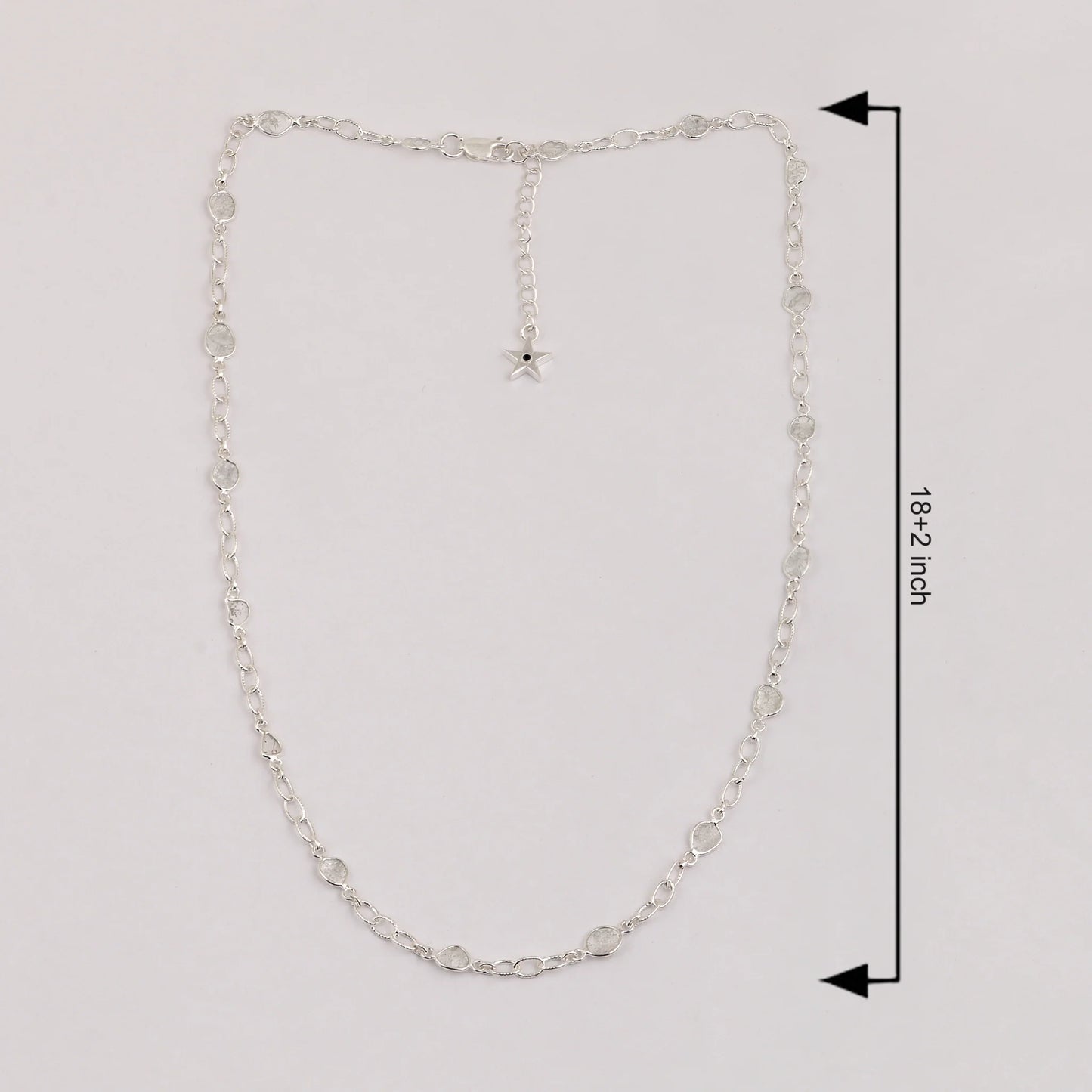 2ct Diamond Polki Chain Necklace