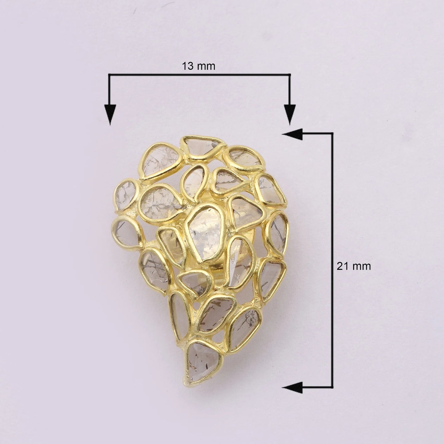 2.10ct Diamond Polki Winged Studs