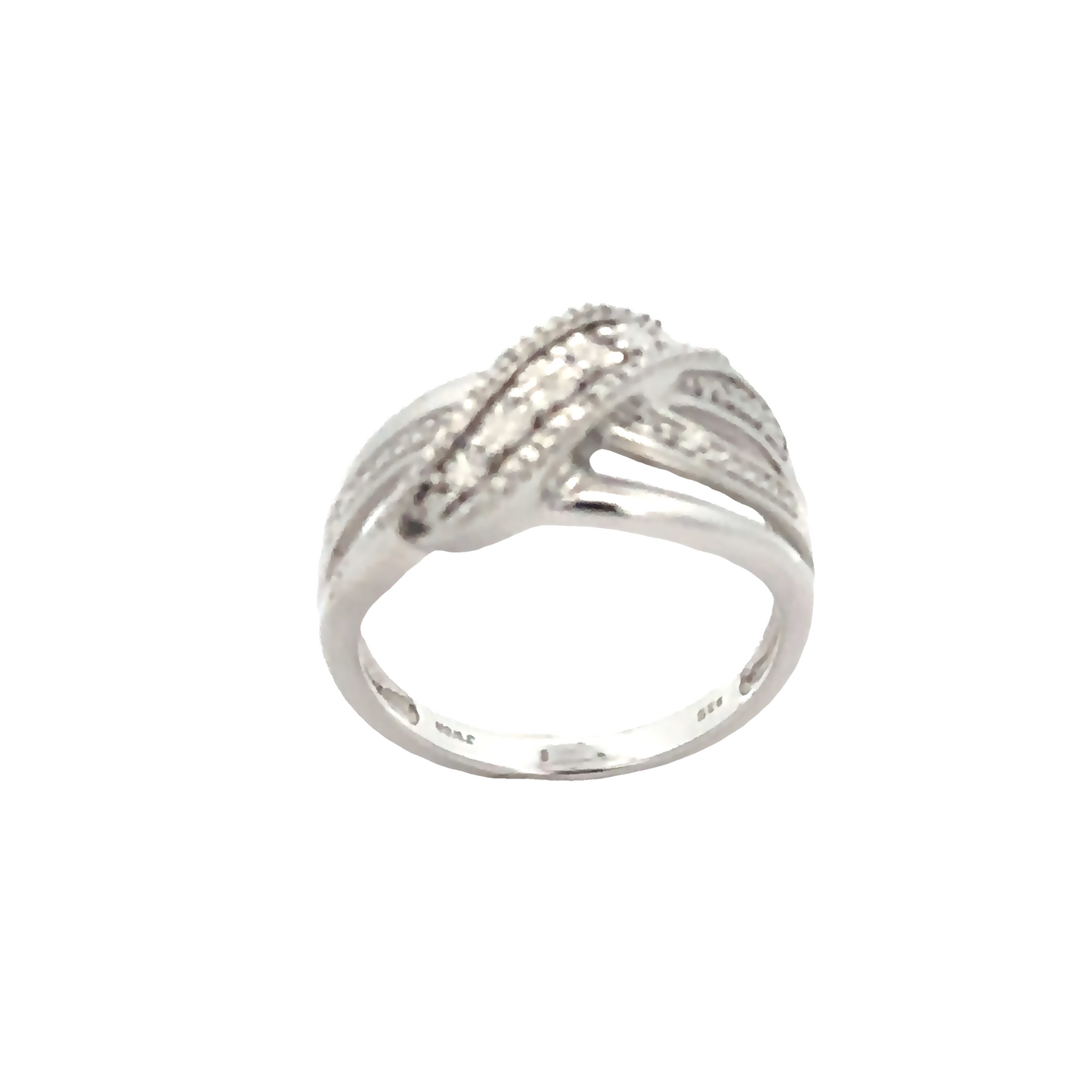 Velvet Sterling Silver 0.02ct Natural Diamond Ring.