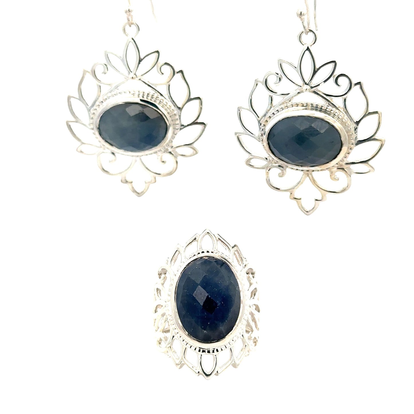 Blossom Sapphire Gemstone Fashion Earrings