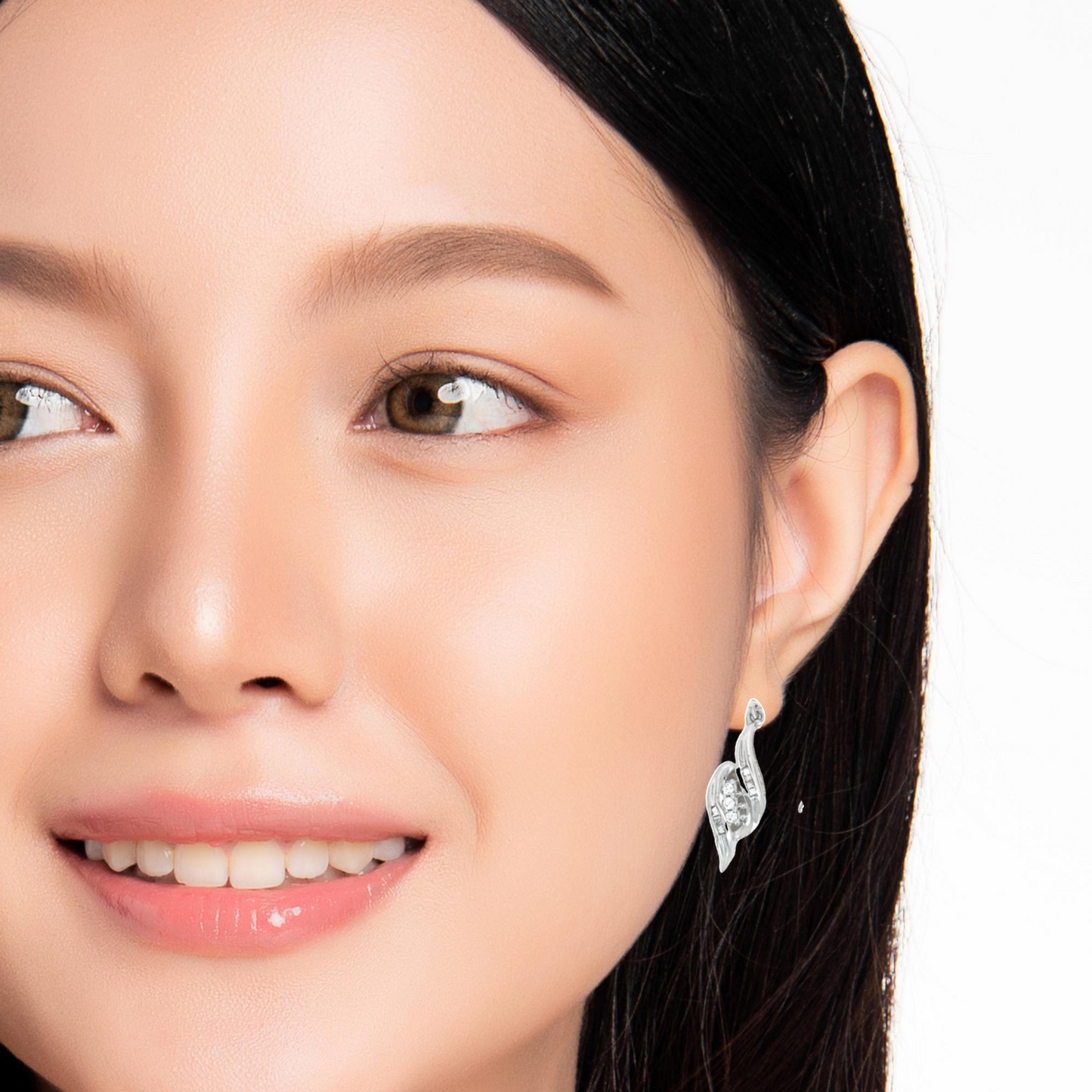 Embeaded Sterling Silver Drop Earrings