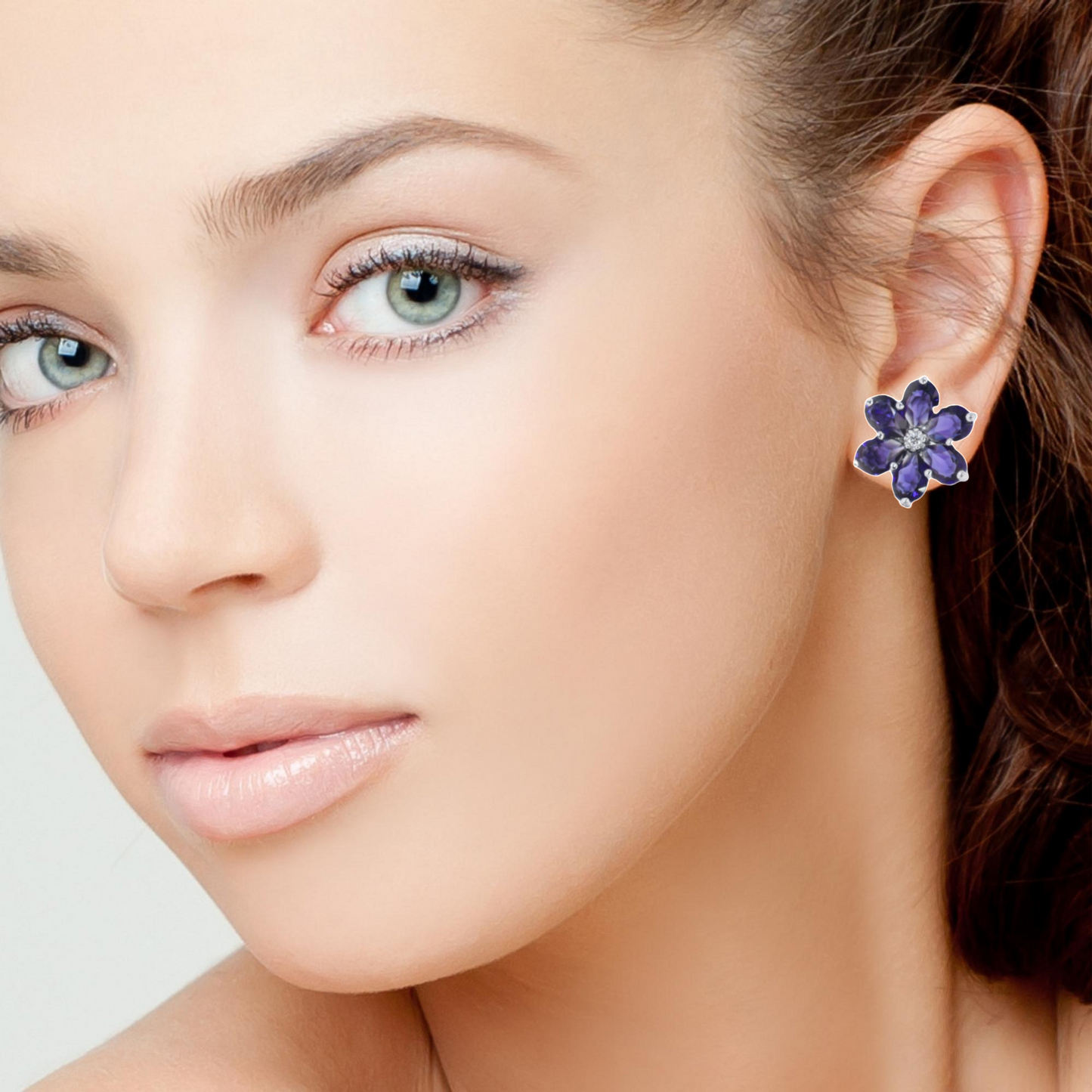 earrings, sterling silver, amethyst, earring,2