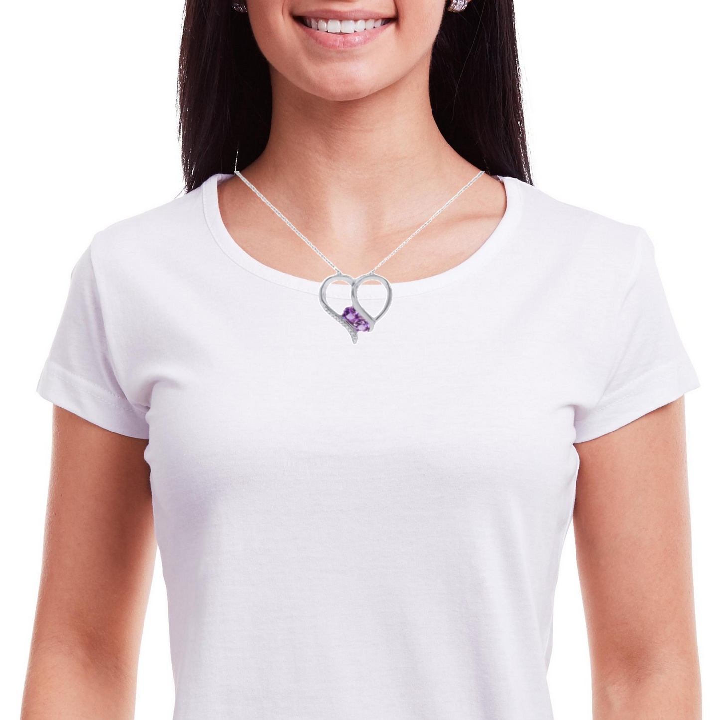 necklace pendant sterling silver chain heart 2