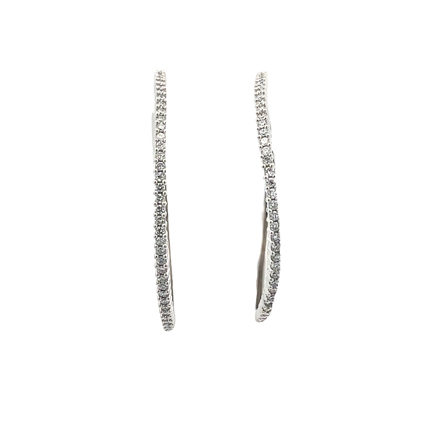 2ct stylish lab diamond hoop earrings by Jewelery4u