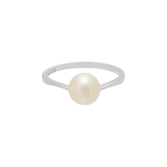 Gold pearl Rings white 1