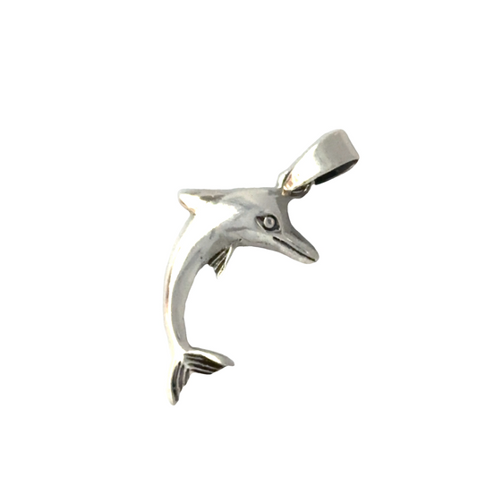 Cute Dolphin sterling silver charm for bracelets and necklaces by Jewelery4u