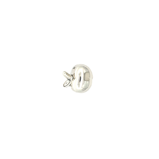 Cute Apple sterling silver charm for bracelets and necklaces by Jewelery4u