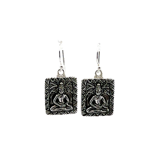 Sterling Silver Fishhook Earrings 1 buddha zen