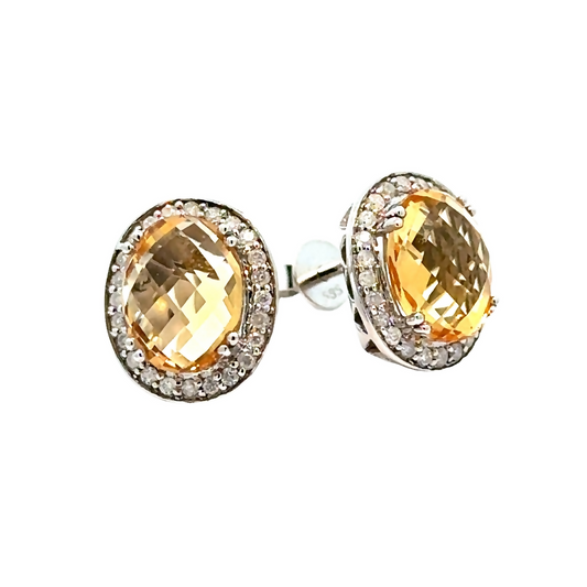 4.07ct Oval diamond stud earrings for her online by Jewelery4u