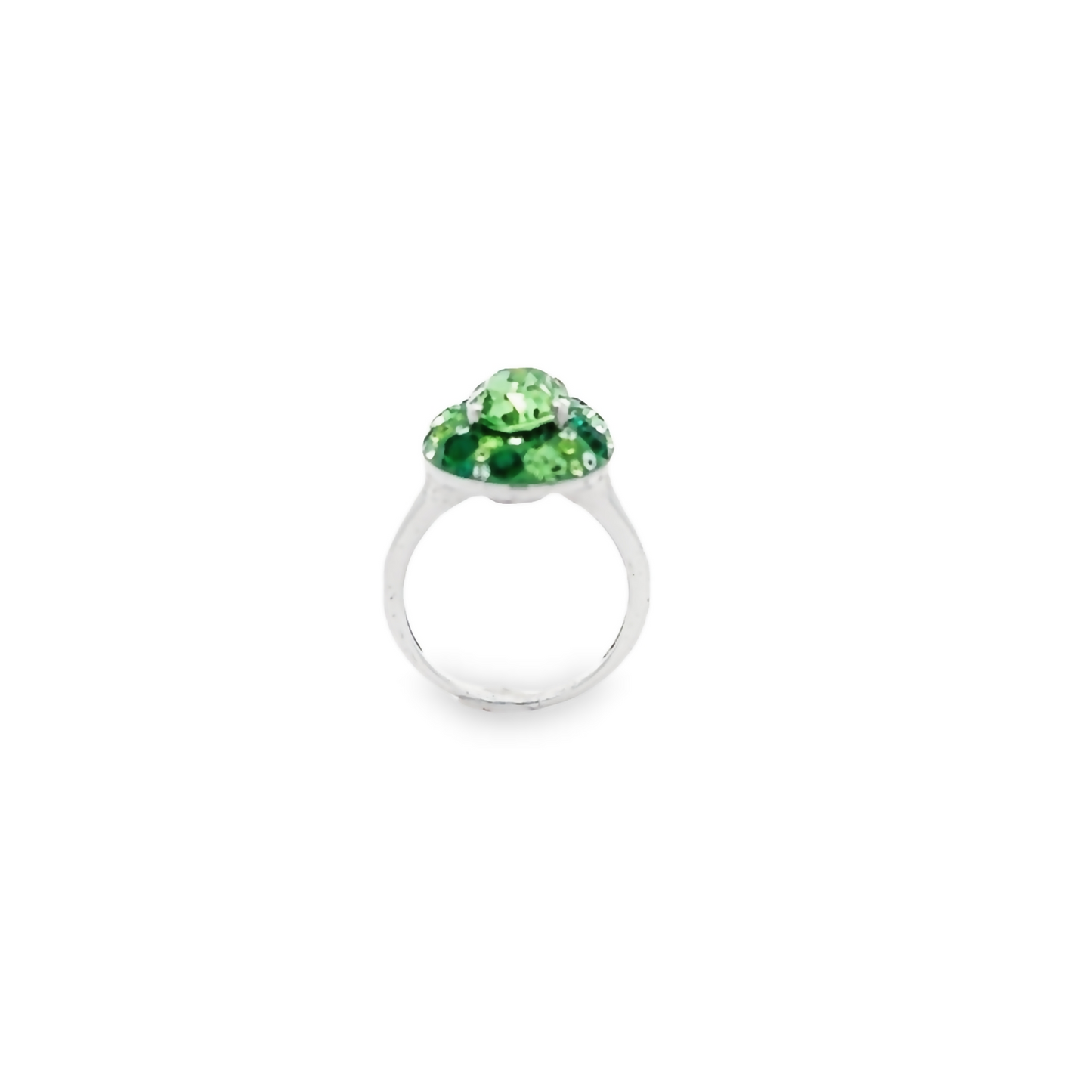 Woodleaf Green Crystal Gemstone Solitaire Ring