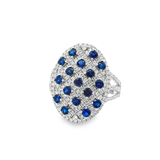 ring, sterling silver, .925, sapphire 1