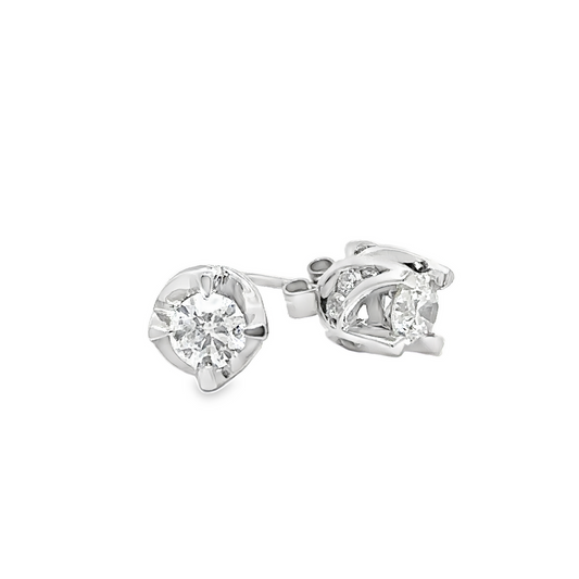 Pendientes de diamantes dorados de 1,50 ct