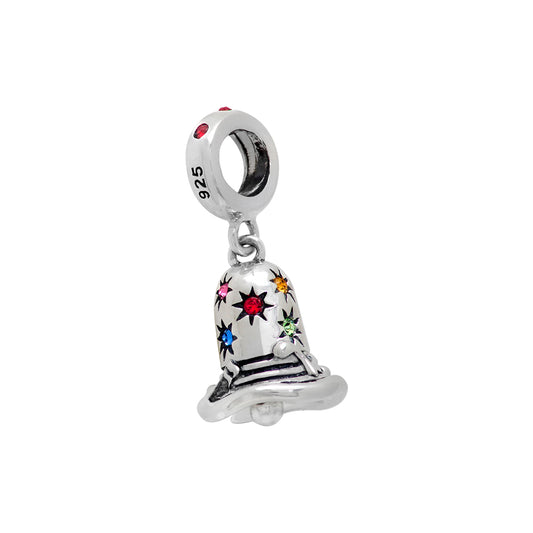 Cute Bell sterling silver charm for bracelets and necklaces by Jewelery4u