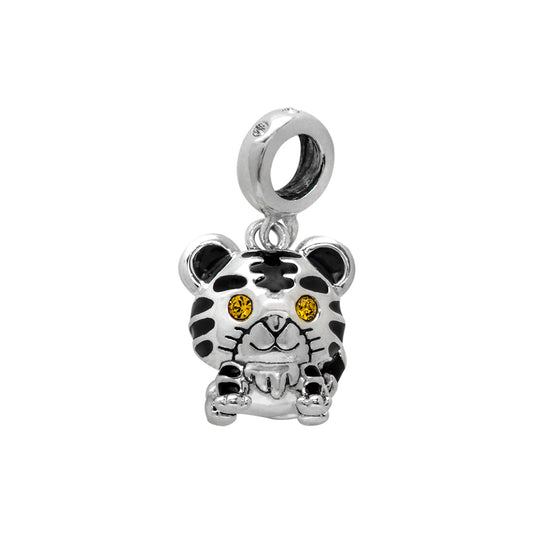 Cute Enigmatic sterling silver charm for bracelets and necklaces by Jewelery4u