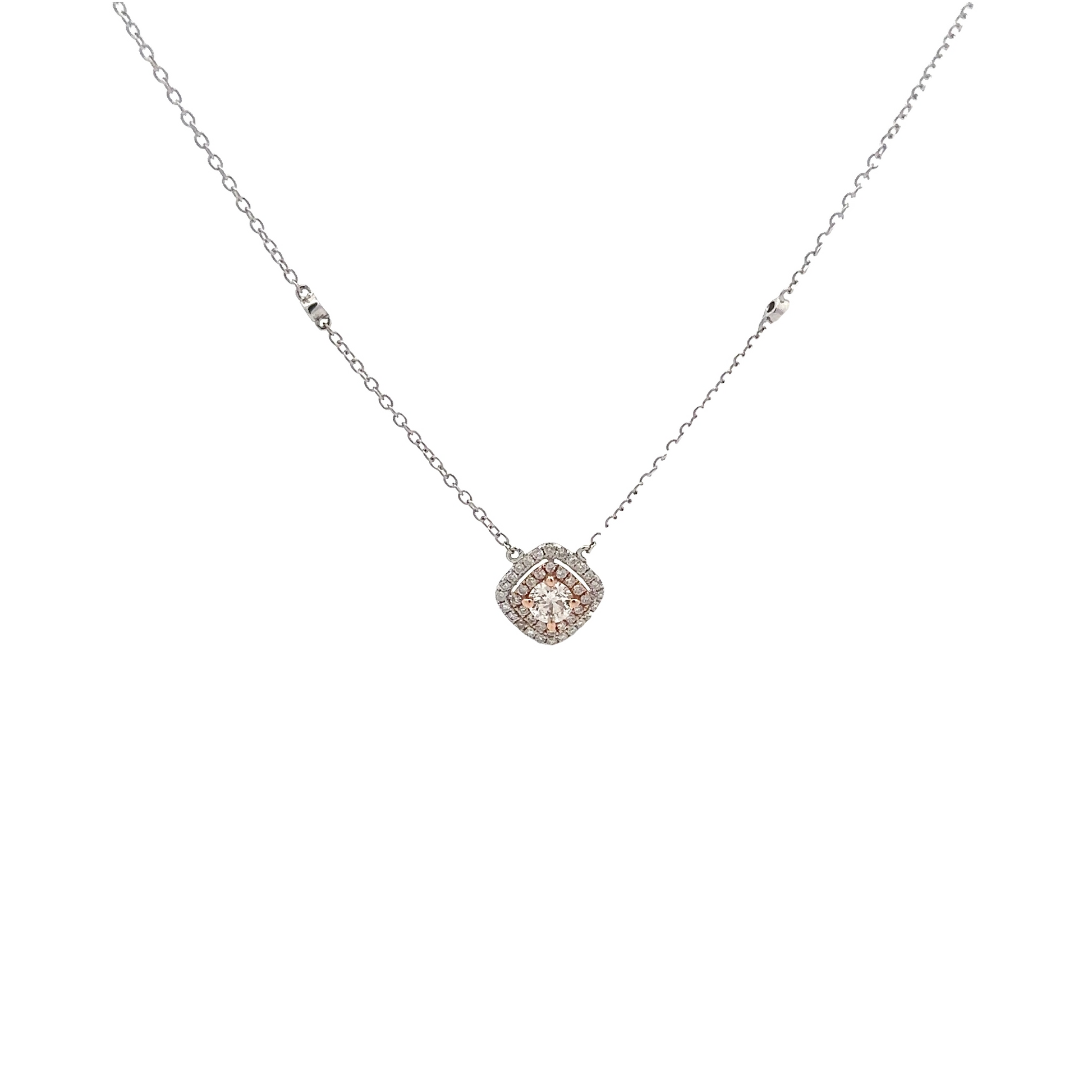 white gold diamond necklace  rose gold