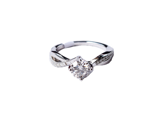 Moissanite Silver rings Bridal Engagement 