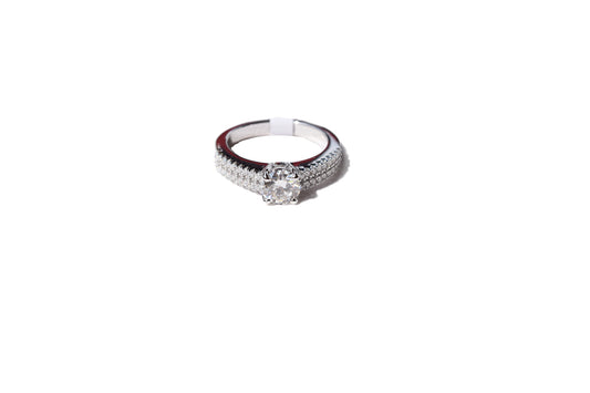 Moissanite Silver rings Bridal Engagement 