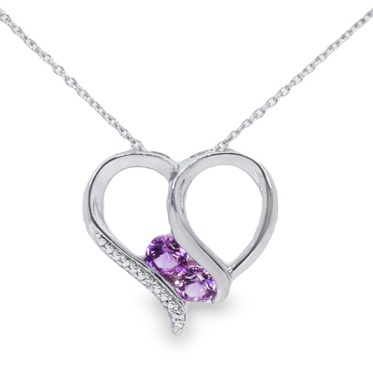 necklace pendant sterling silver chain heart 