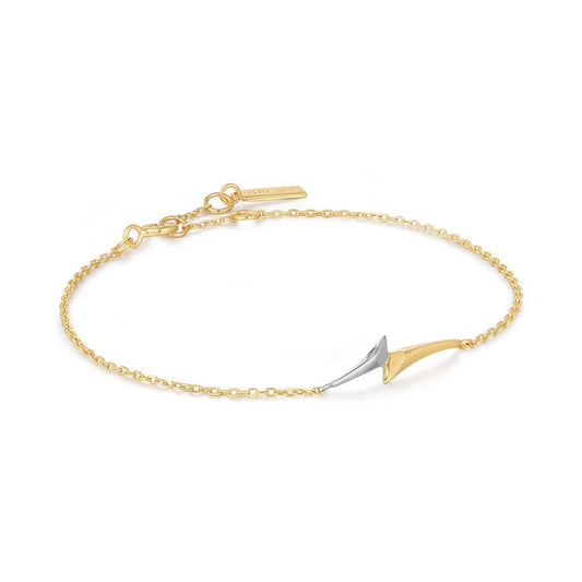 Gold Arrow Chain Bracelet by Ania Haie