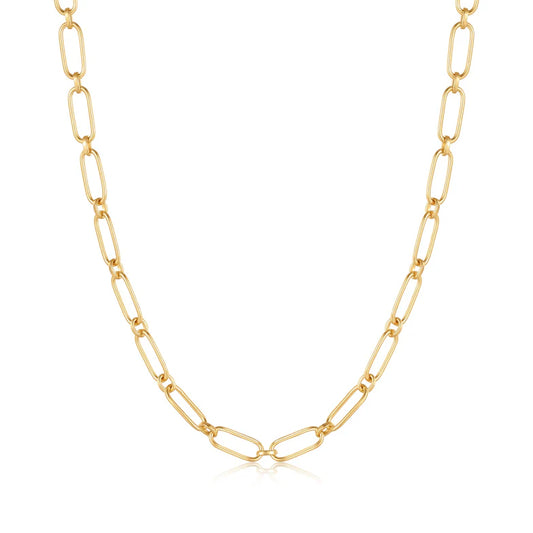 Gold Cable Connect Chunky Chain Necklace by Ania Haie