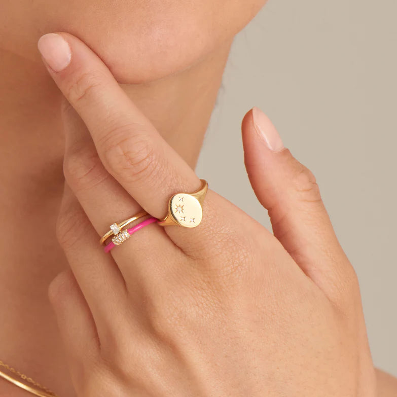 Gold Glam Adjustable Ring by Ania Haie