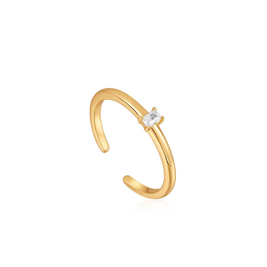 Gold Glam Adjustable Ring by Ania Haie