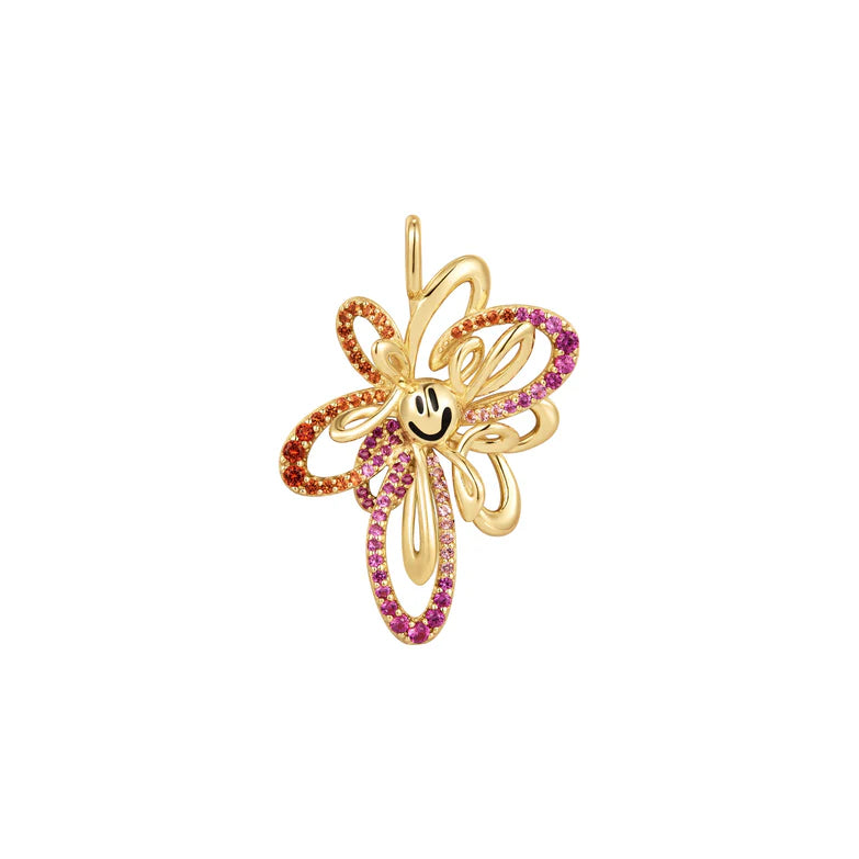 Gold Happy Flower Charm by Ania Haie