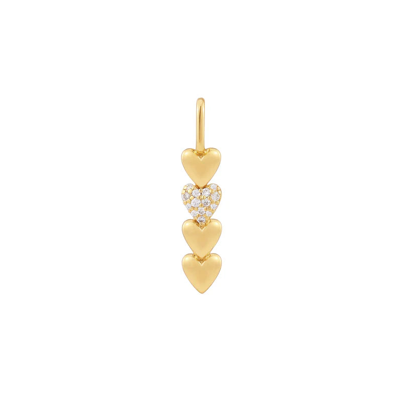 Gold Heart Bar Charm by Ania Haie