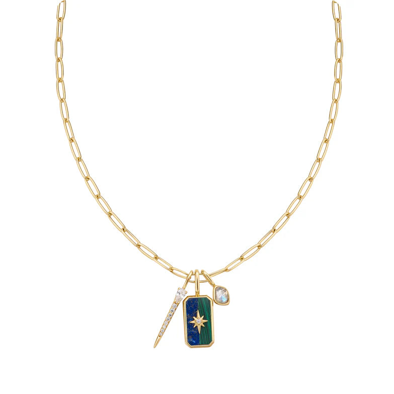 Gold Link Charm Chain Necklace by Ania Haie