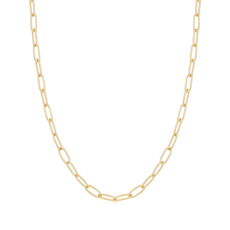 Gold Link Charm Chain Necklace by Ania Haie