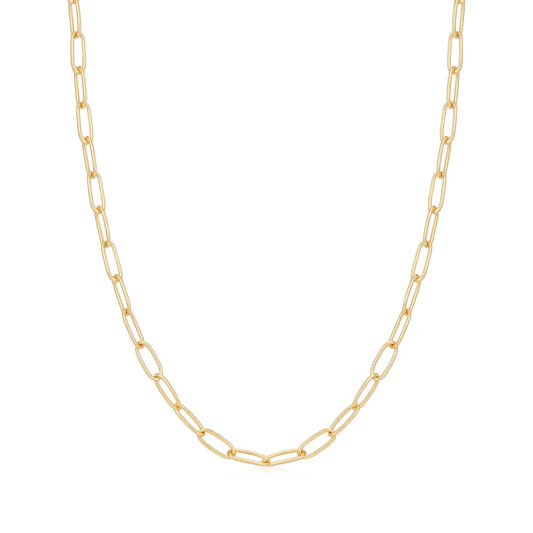 Gold Link Charm Chain Necklace by Ania Haie