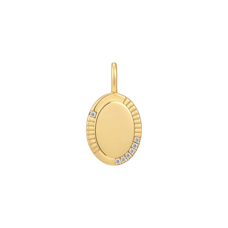 Gold Oval Charm by Ania Haie