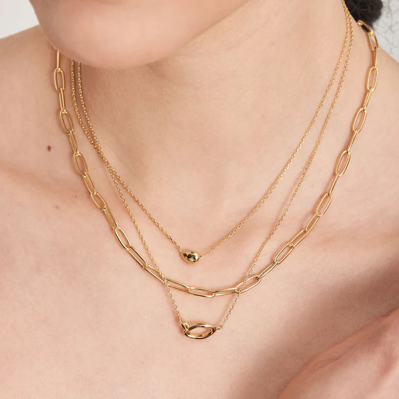 Gold Paperclip Chunky Chain Necklace by Ania Haie