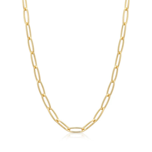 Gold Paperclip Chunky Chain Necklace by Ania Haie