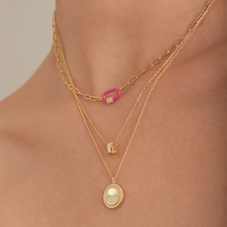 Gold Smooth Twist Pendant Necklace by Ania Haie