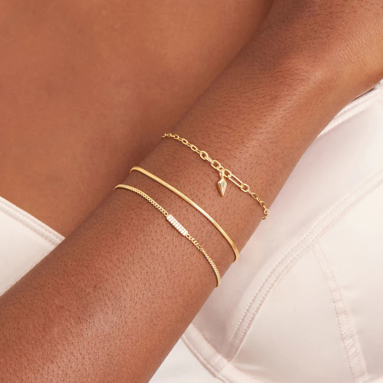 Gold Snake Chain Bracelet by Ania Haie