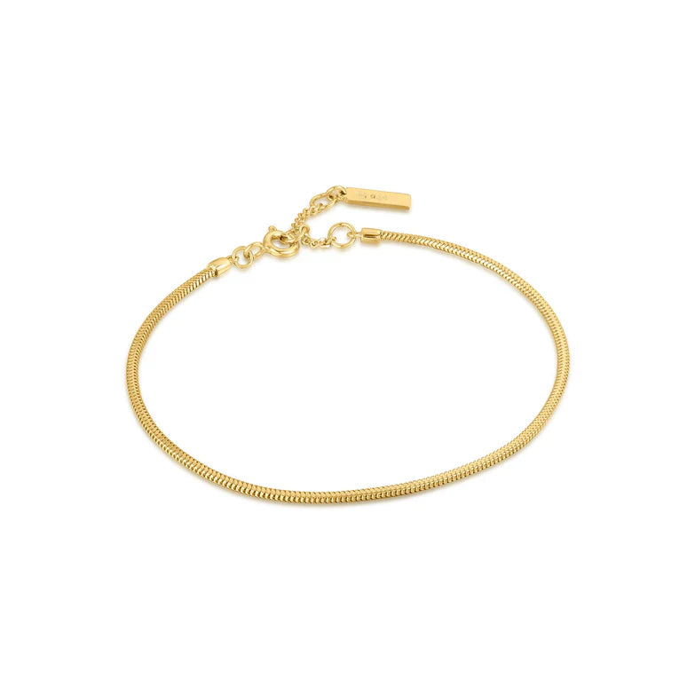 Gold Snake Chain Bracelet by Ania Haie