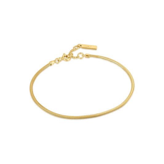 Gold Snake Chain Bracelet by Ania Haie