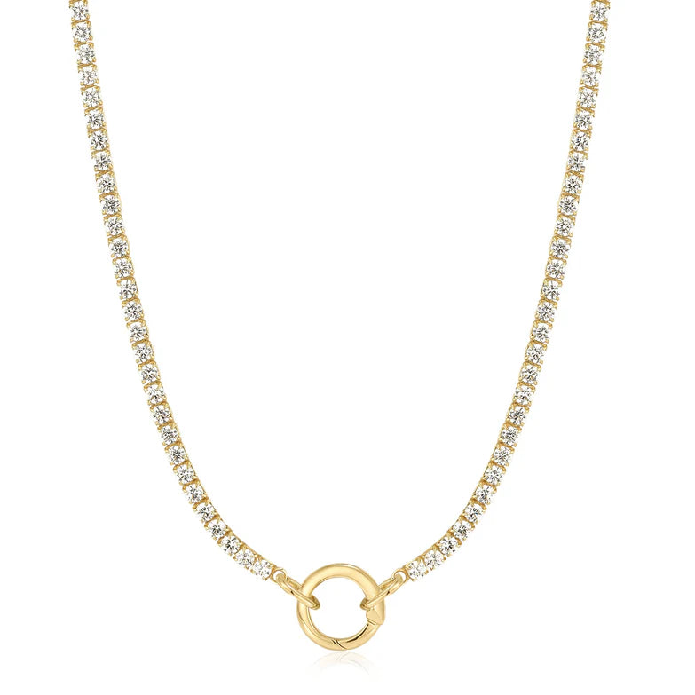 Gold Sparkle Chain Charm Connector Necklace by Ania Haie