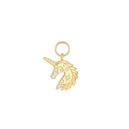 Gold Unicorn Earring Charm by Ania Haie